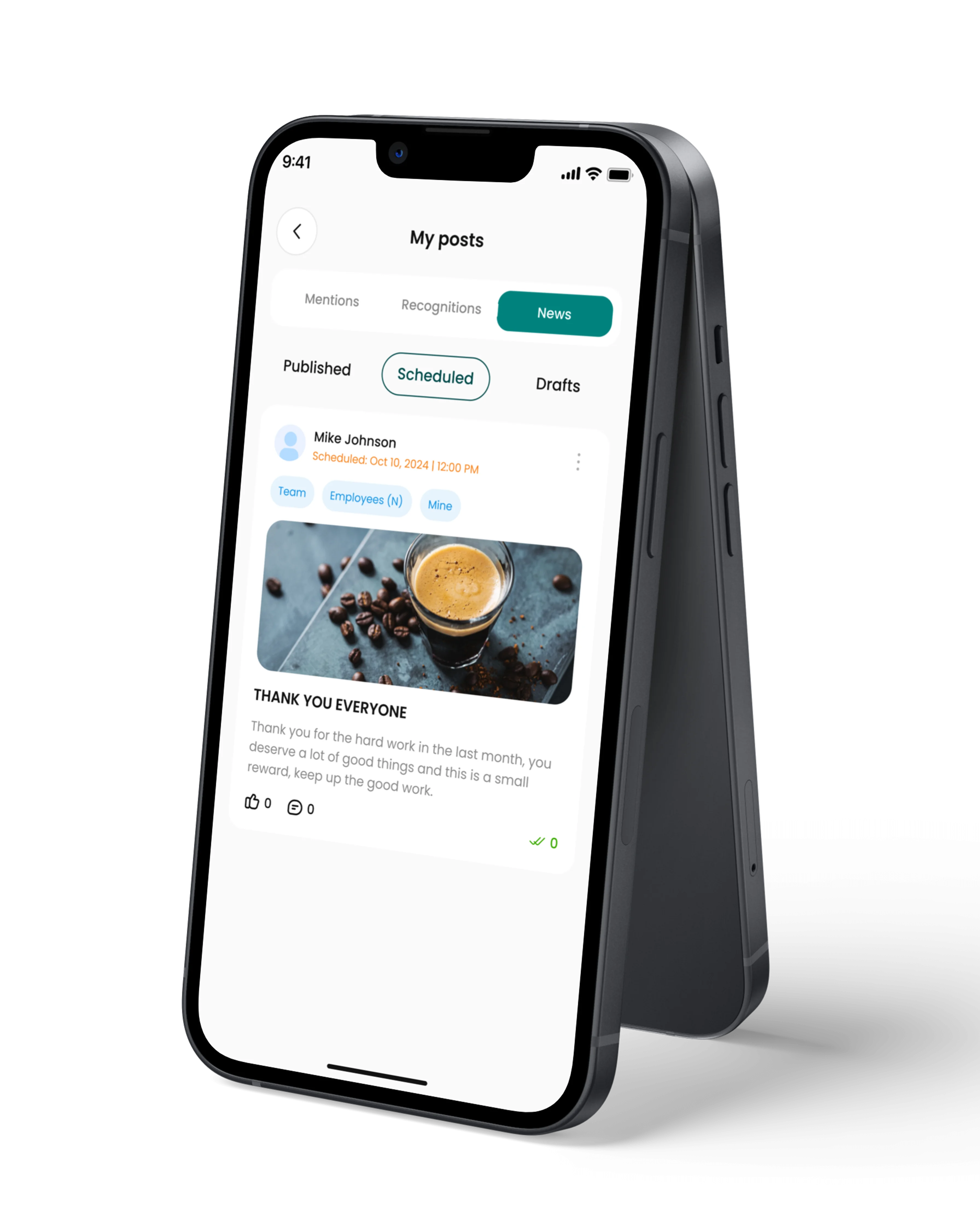 Post now—or schedule it for the perfect moment.
